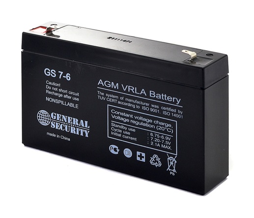GS 7-6 - аккумулятор General Security 7ah 6V  